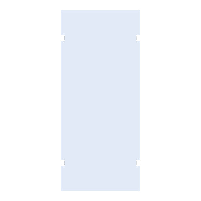 BRAUER Wand 100 helder glas tweezijdige uitsparingen GL-W2H100