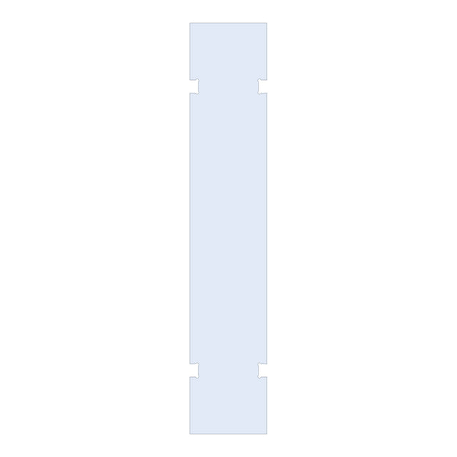 BRAUER Wand 50 helder glas tweezijdige uitsparingen GL-W2H50