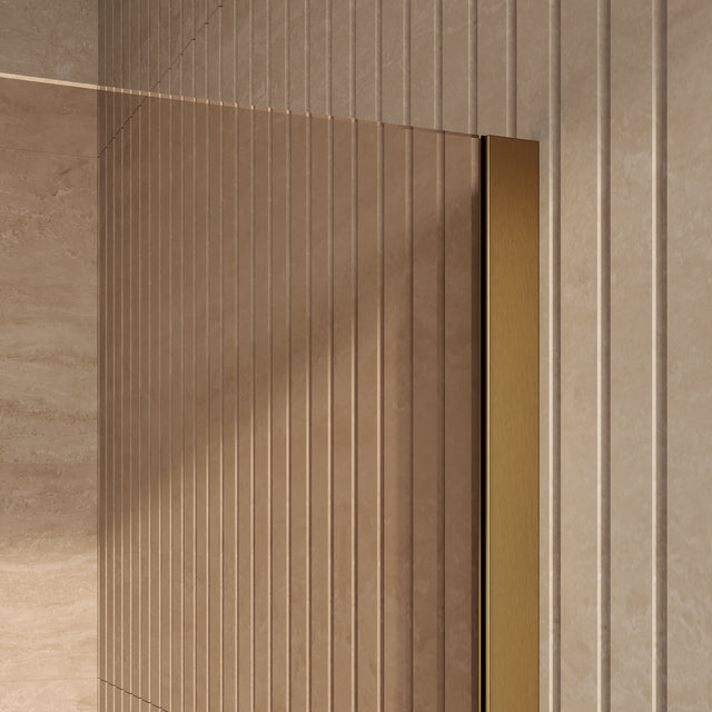 BRAUER Oblivion inloopdouche brons glas 120x200 incl. glascoating PVD goud geborsteld GS-OBI1B120200GG