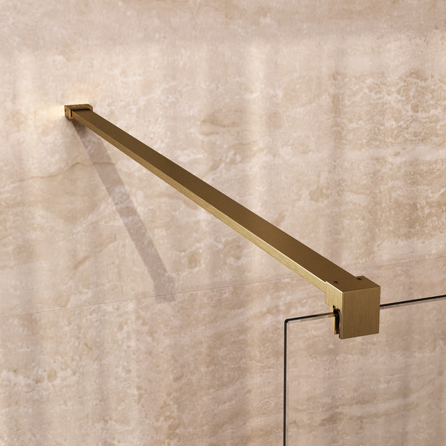 BRAUER Oblivion inloopdouche helder glas 50x200 incl. glascoating PVD goud geborsteld GS-OBI1H50200GG