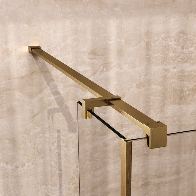 BRAUER Oblivion inloopdouche helder glas 120x200 met zijwand 40 incl. glascoating PVD goud geborsteld GS-OBI2H12040200GG