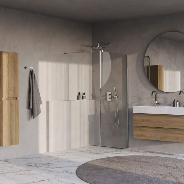 BRAUER Oblivion inloopdouche helder glas 90x200 met zijwand 40 incl. glascoating chroom GS-OBI2H9040200CE