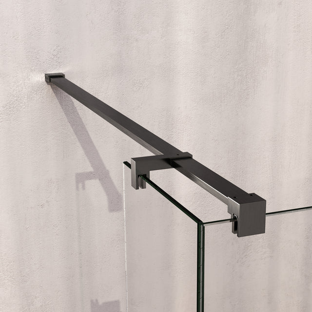 BRAUER Oblivion inloopdouche helder glas 90x200 met zijwand 40 incl. glascoating PVD gunmetal geborsteld GS-OBI2H9040200GM