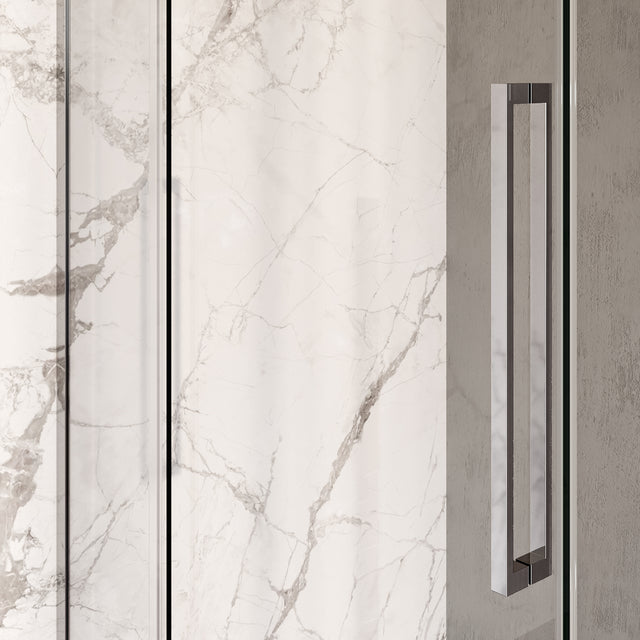 BRAUER Stellar douchecabine met draaideur helder glas 100x100x200 omkeerbaar incl. glascoating chroom GS-SRC1H100100200CE