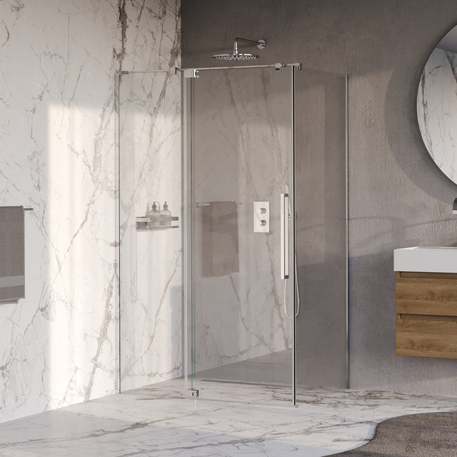 BRAUER Stellar douchecabine met draaideur helder glas 120x90x200 omkeerbaar incl. glascoating chroom GS-SRC1H12090200CE