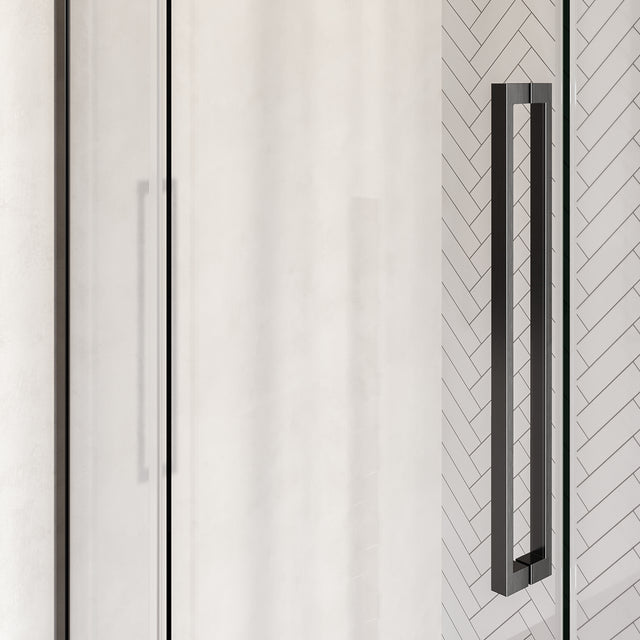 BRAUER Stellar douchecabine met draaideur helder glas 140x100x200 omkeerbaar incl. glascoating PVD gunmetal geborsteld GS-SRC1H140100200GM