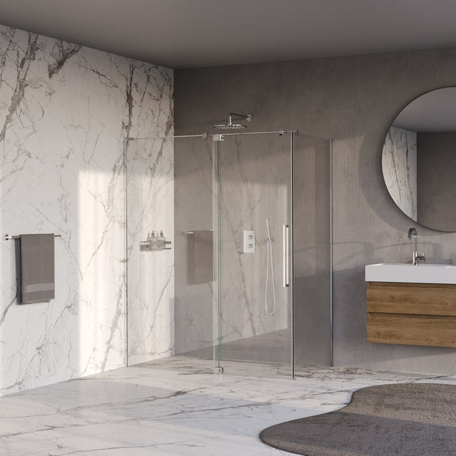 BRAUER Stellar douchecabine met draaideur helder glas 160x80x200 omkeerbaar incl. glascoating chroom GS-SRC1H16080200CE