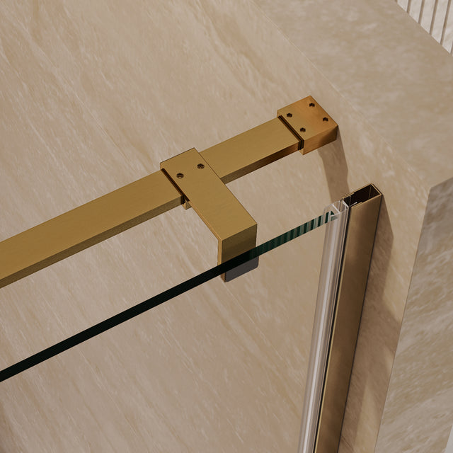 BRAUER Stellar nisdeur 2-delig draaiend helder glas 100x200 omkeerbaar incl. glascoating PVD goud geborsteld GS-SRN1H100200GG