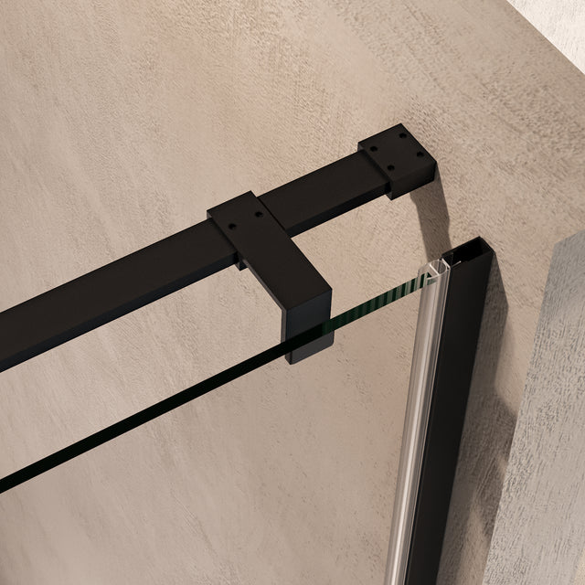 BRAUER Stellar nisdeur 2-delig draaiend helder glas 140x200 omkeerbaar incl. glascoating mat zwart GS-SRN1H140200MZ