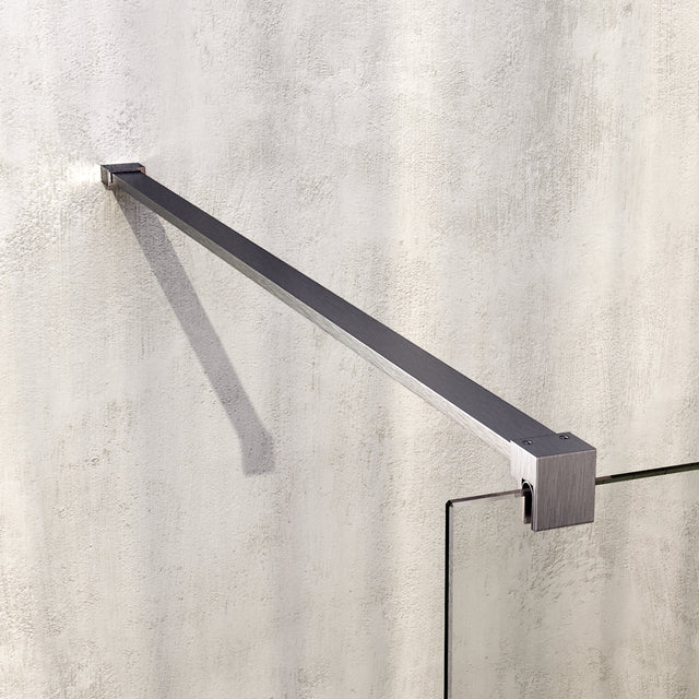 BRAUER Void douchecabine met draaideur helder glas 100x100x200 incl. glascoating PVD RVS-kleurig geborsteld GS-VOC1H100100200NG