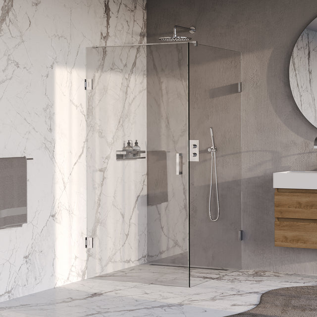 BRAUER Void douchecabine met draaideur helder glas 100x120x200 incl. glascoating chroom GS-VOC1H100120200CE