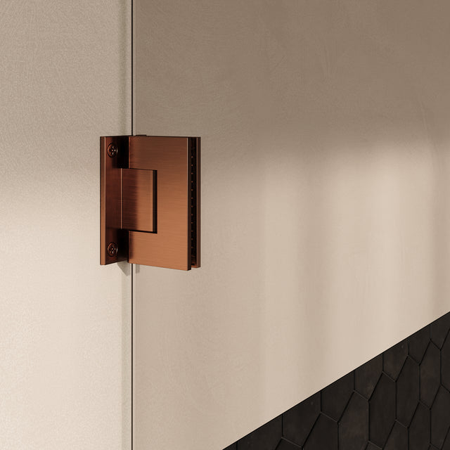 BRAUER Void douchecabine met draaideur helder glas 80x100x200 incl. glascoating PVD koper geborsteld GS-VOC1H80100200GK
