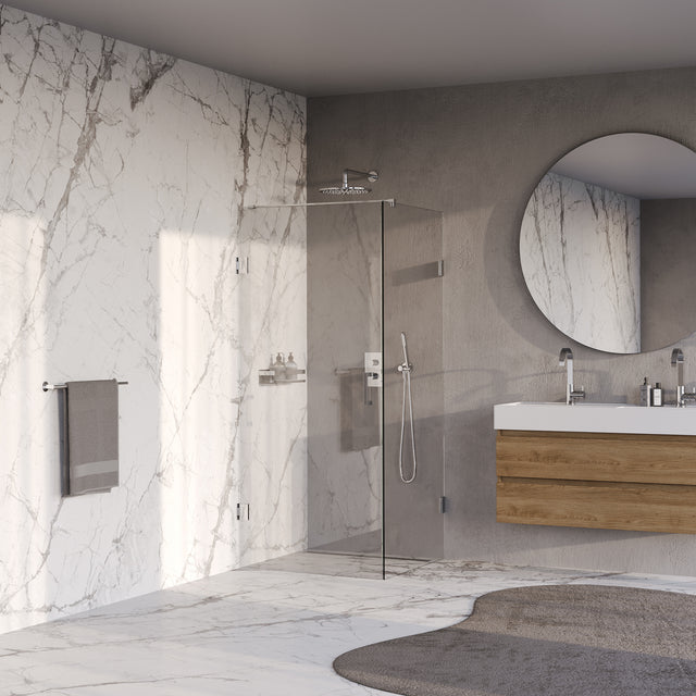 BRAUER Void douchecabine met draaideur helder glas 90x90x200 incl. glascoating chroom GS-VOC1H9090200CE