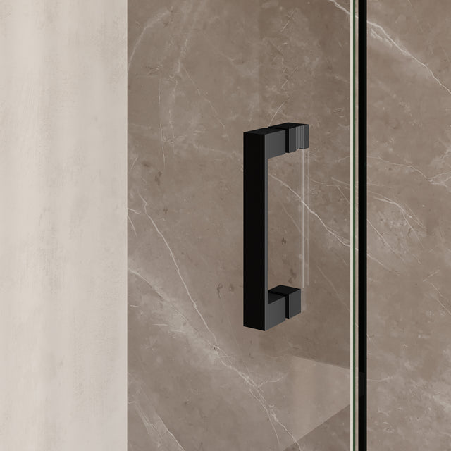 BRAUER Void douchecabine met draaideur helder glas 90x90x200 incl. glascoating mat zwart GS-VOC1H9090200MZ