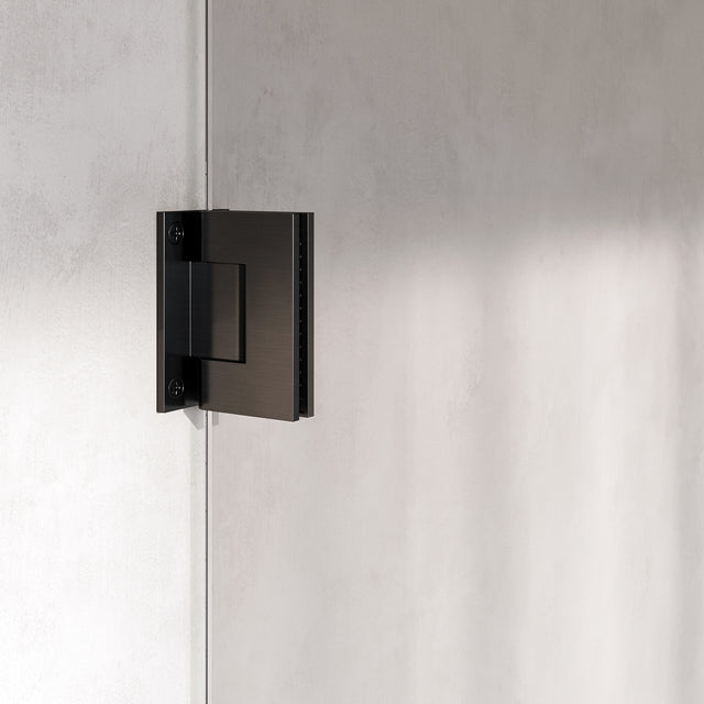 BRAUER Void Carving douchecabine met draaideur helder glas 100x120x200 incl. glascoating PVD gunmetal geborsteld GS-VOCC1H100120200GM