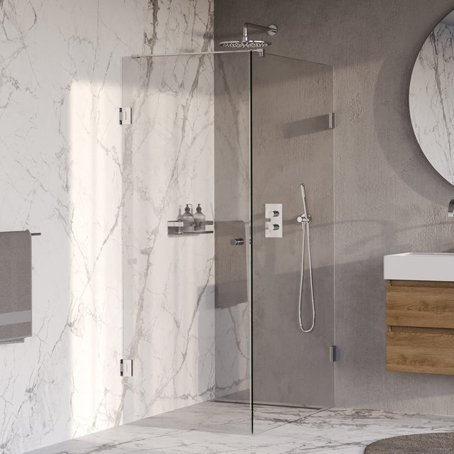 BRAUER Void Carving douchecabine met draaideur helder glas 80x120x200 incl. glascoating chroom GS-VOCC1H80120200CE