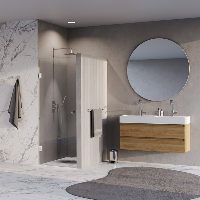 BRAUER Void Carving nisdeur helder glas 60x200 omkeerbaar incl. glascoating chroom GS-VOCN1H60200CE