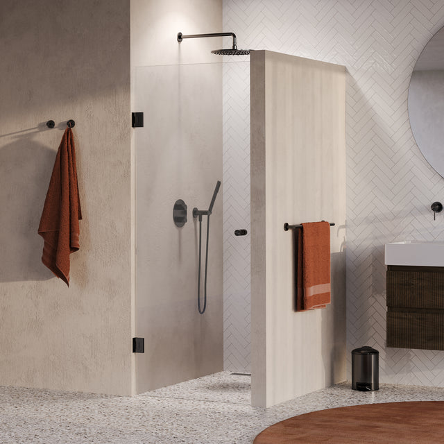 BRAUER Void Carving nisdeur helder glas 80x200 omkeerbaar incl. glascoating PVD gunmetal geborsteld GS-VOCN1H80200GM