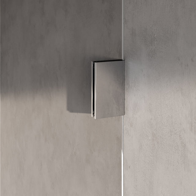 BRAUER Void Carving nisdeur 2-delig helder glas 200x200 omkeerbaar met draaideur 70 aan muur incl. glascoating chroom GS-VOCN2H70130200CE