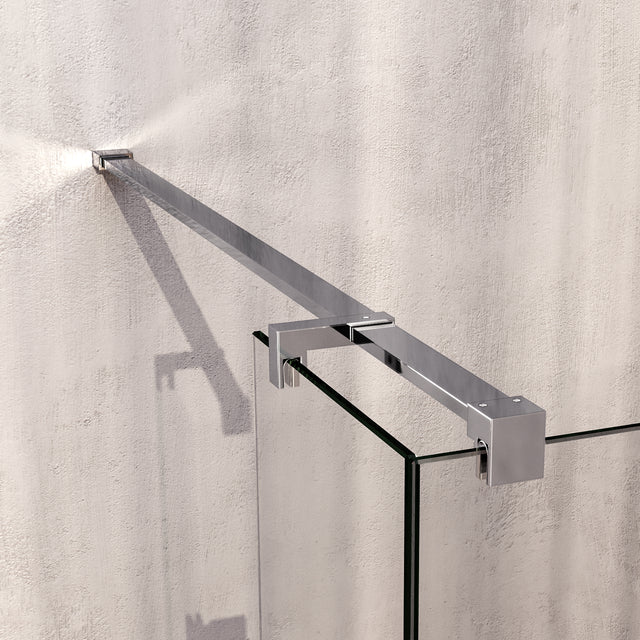 BRAUER Void inloopdouche helder glas 120x200 met 30 zijwand incl. glascoating chroom GS-VOI2H12030200CE