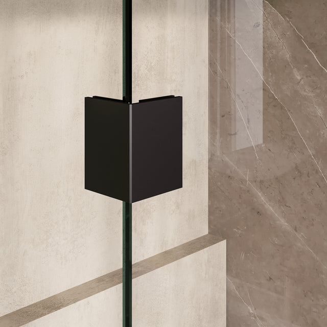 BRAUER Void inloopdouche helder glas 90x200 met 40 zijwand incl. glascoating mat zwart GS-VOI2H9040200MZ