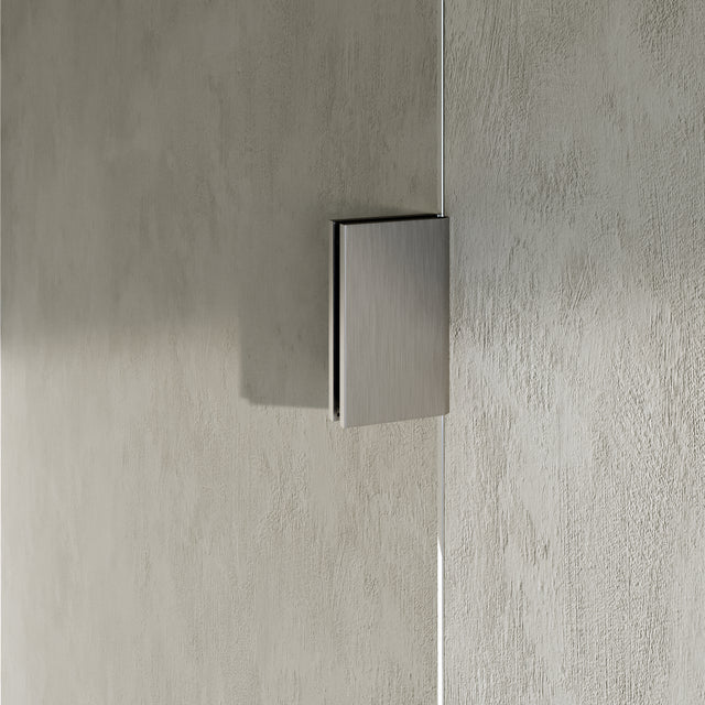 BRAUER Void nisdeur 2-delig helder glas 110x200 omkeerbaar met draaideur 60 aan muur incl. glascoating PVD RVS-kleurig GS-VON2H6050200NG