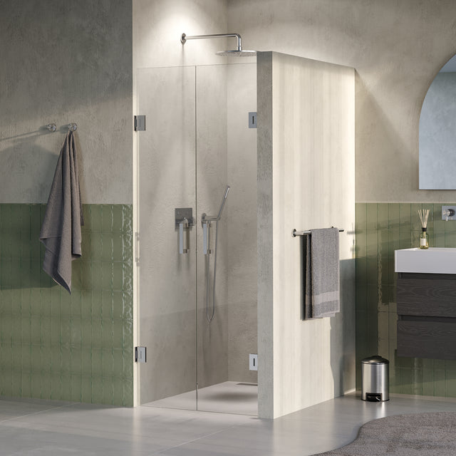 BRAUER Void pendeldeuren helder glas 80x200 incl. glascoating PVD RVS-kleurig geborsteld GS-VON4H80200NG