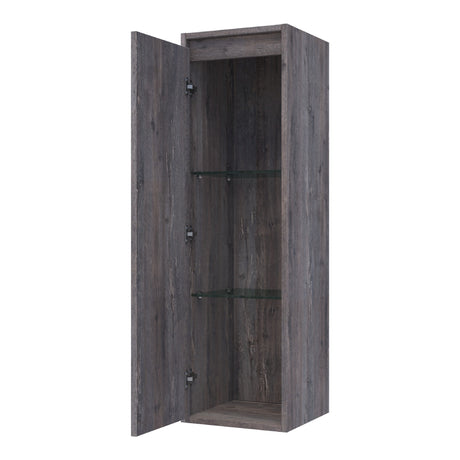 BRAUER Adore hoge kast 120 met 1 deur greeploos linksdraaiend Driftwood HK-AD120LDR