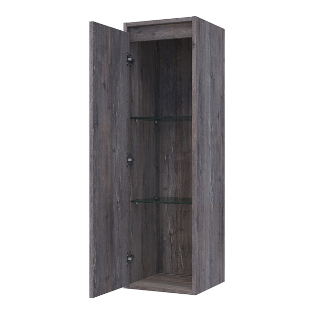BRAUER Adore hoge kast 120 met 1 deur greeploos linksdraaiend Driftwood HK-AD120LDR