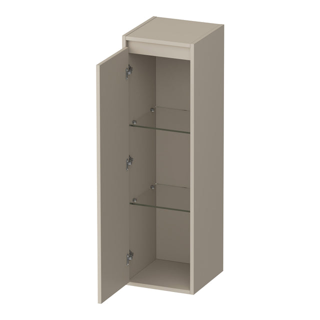 BRAUER Adore hoge kast 120 met 1 deur greeploos linksdraaiend mat beige HK-AD120LMB