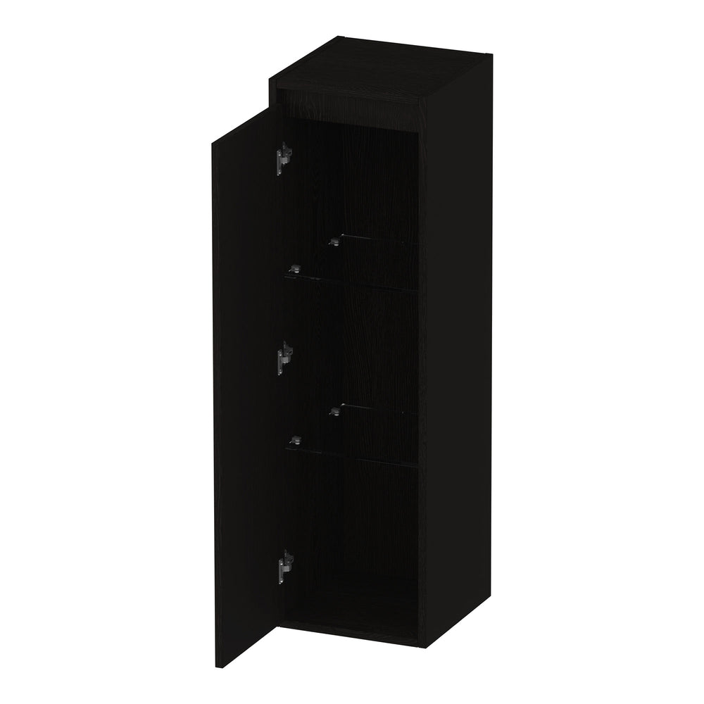 BRAUER Adore hoge kast 120 met 1 deur greeploos linksdraaiend Timber Black HK-AD120LTB