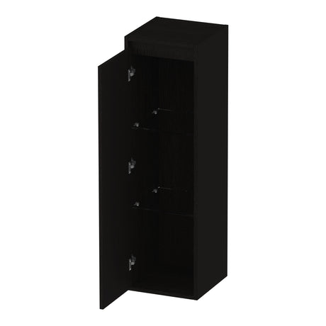BRAUER Adore hoge kast 120 met 1 deur greeploos linksdraaiend Timber Black HK-AD120LTB