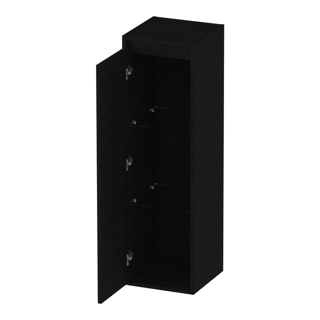 BRAUER Adore hoge kast 120 met 1 deur greeploos linksdraaiend Timber Black HK-AD120LTB