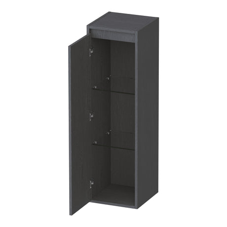 BRAUER Adore hoge kast 120 met 1 deur greeploos linksdraaiend Timber Grey HK-AD120LTG
