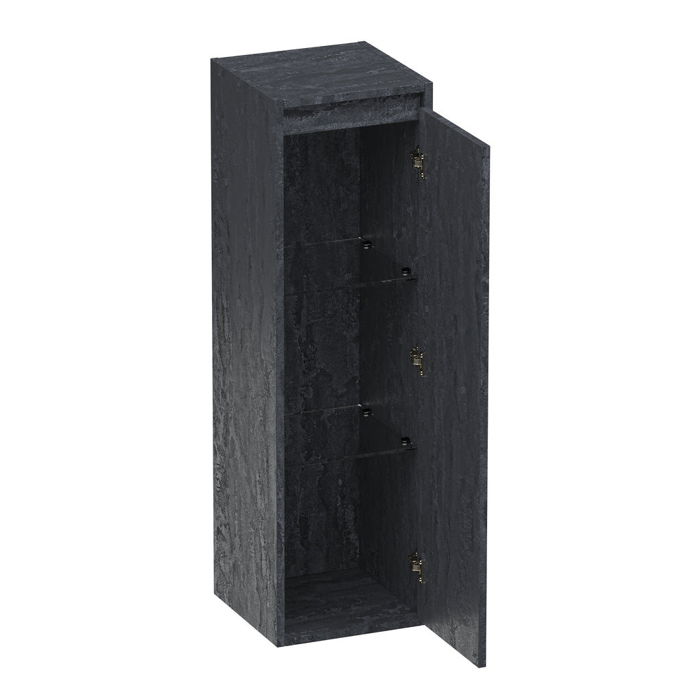 BRAUER Adore hoge kast 120 met 1 deur greeploos rechtsdraaiend Damascus HK-AD120RDA