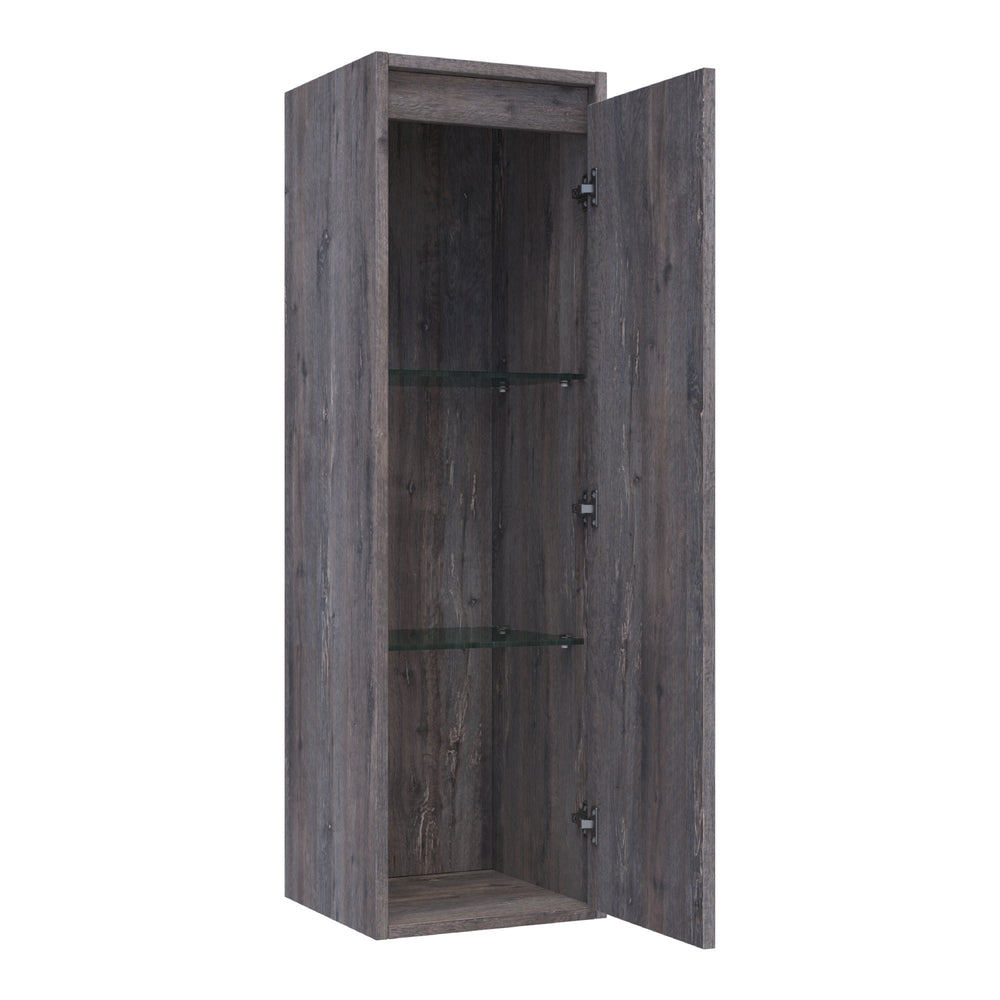 BRAUER Adore hoge kast 120 met 1 deur greeploos rechtsdraaiend Driftwood HK-AD120RDR