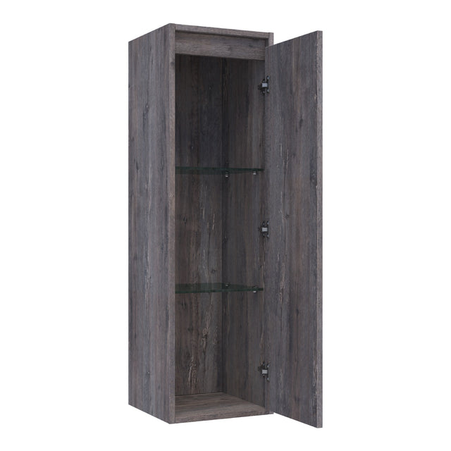 BRAUER Adore hoge kast 120 met 1 deur greeploos rechtsdraaiend Driftwood HK-AD120RDR