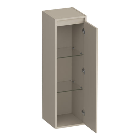 BRAUER Adore hoge kast 120 met 1 deur greeploos rechtsdraaiend mat beige HK-AD120RMB