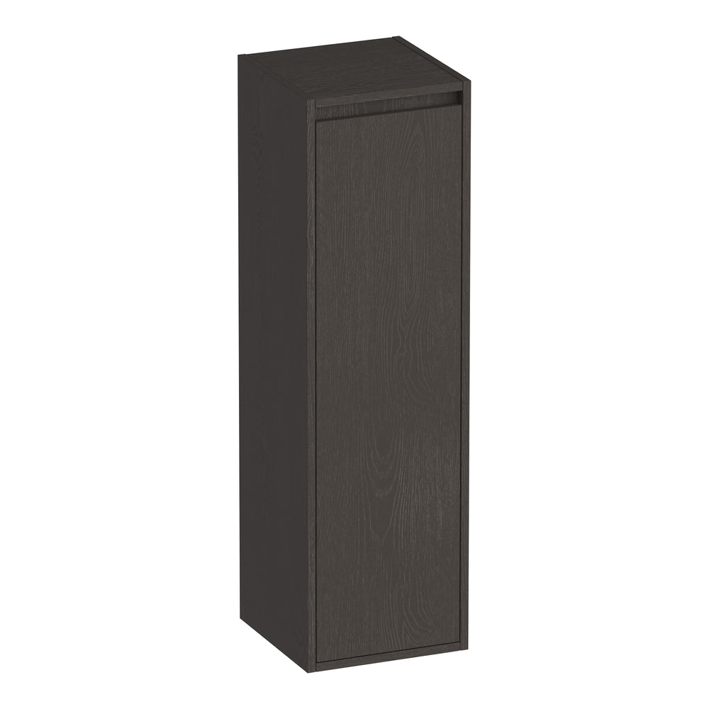 BRAUER Adore hoge kast 120 met 1 deur greeploos rechtsdraaiend Timber Anthracite HK-AD120RTA