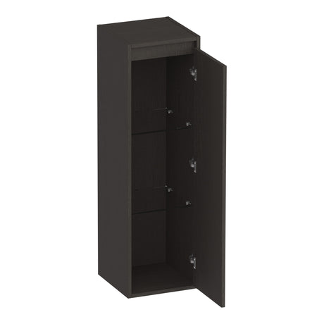 BRAUER Adore hoge kast 120 met 1 deur greeploos rechtsdraaiend Timber Anthracite HK-AD120RTA