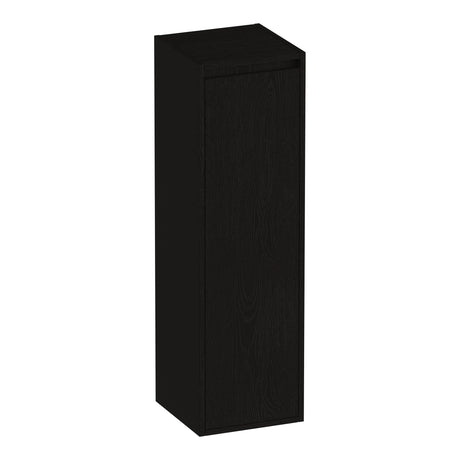 BRAUER Adore hoge kast 120 met 1 deur greeploos rechtsdraaiend Timber Black HK-AD120RTB