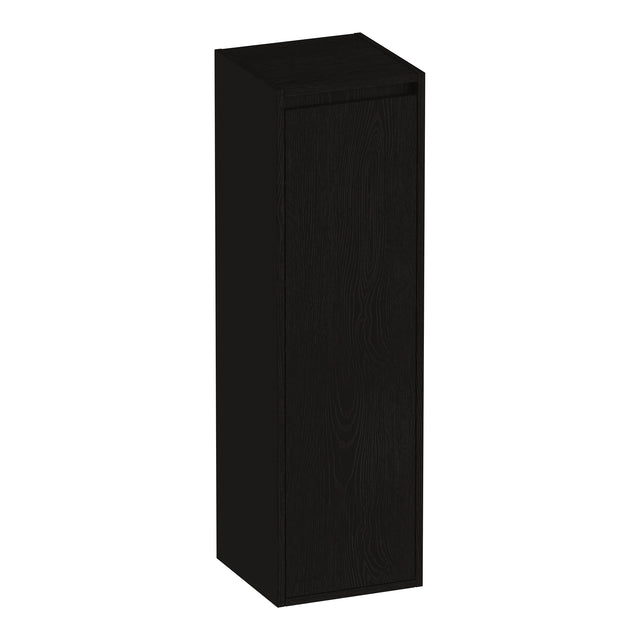 BRAUER Adore hoge kast 120 met 1 deur greeploos rechtsdraaiend Timber Black HK-AD120RTB