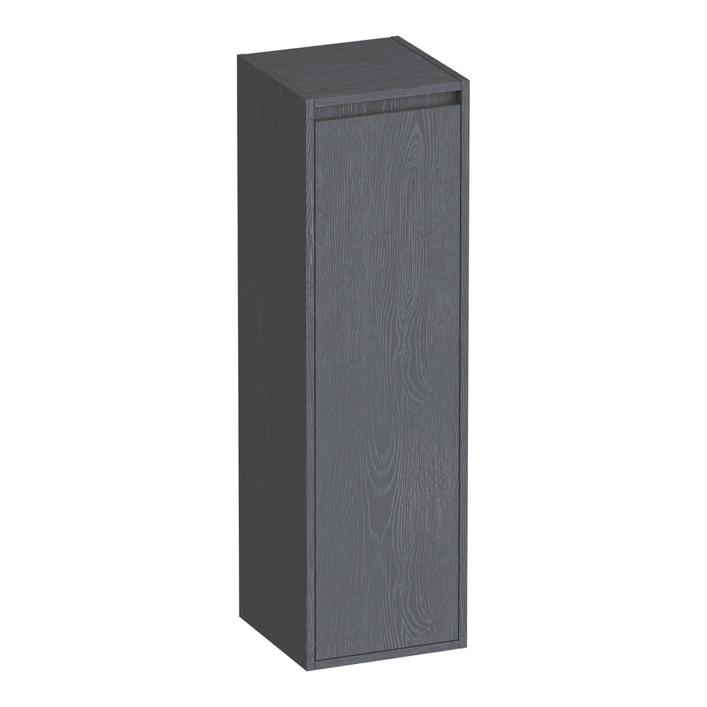 BRAUER Adore hoge kast 120 met 1 deur greeploos rechtsdraaiend Timber Grey HK-AD120RTG