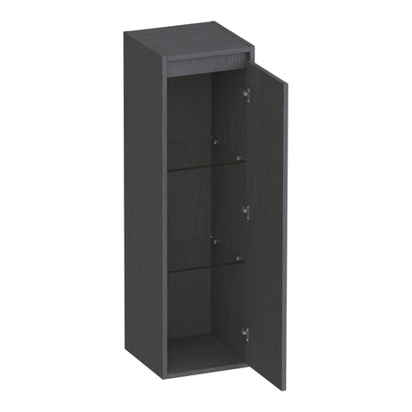 BRAUER Adore hoge kast 120 met 1 deur greeploos rechtsdraaiend Timber Grey HK-AD120RTG