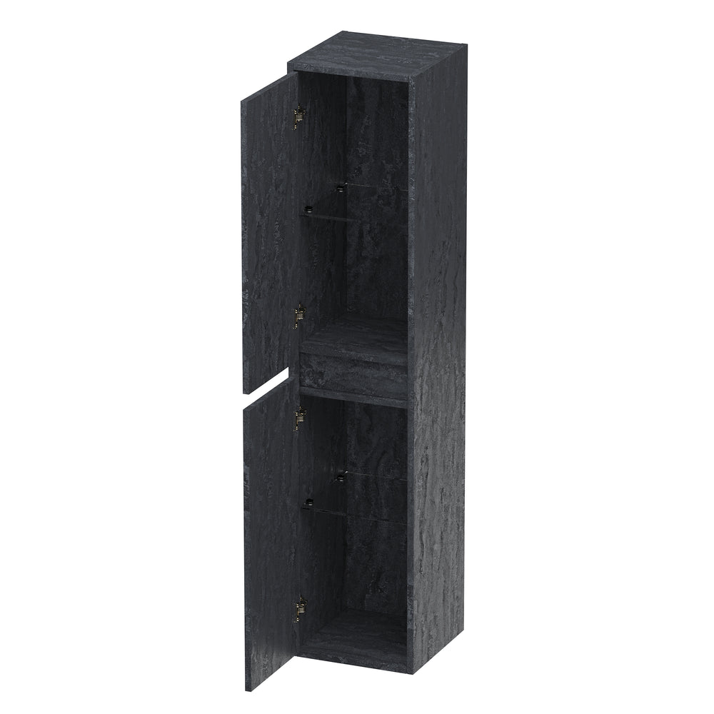 BRAUER Adore hoge kast 160 met 2 deuren greeploos links- of rechtsdraaiend Damascus HK-AD160DA