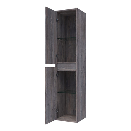 BRAUER Adore hoge kast 160 met 2 deuren greeploos links- of rechtsdraaiend Driftwood HK-AD160DR
