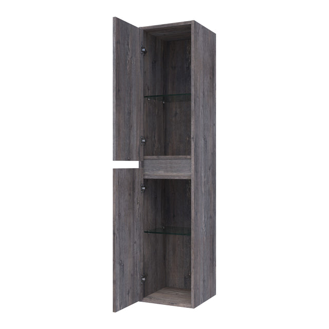 BRAUER Adore hoge kast 160 met 2 deuren greeploos links- of rechtsdraaiend Driftwood HK-AD160DR