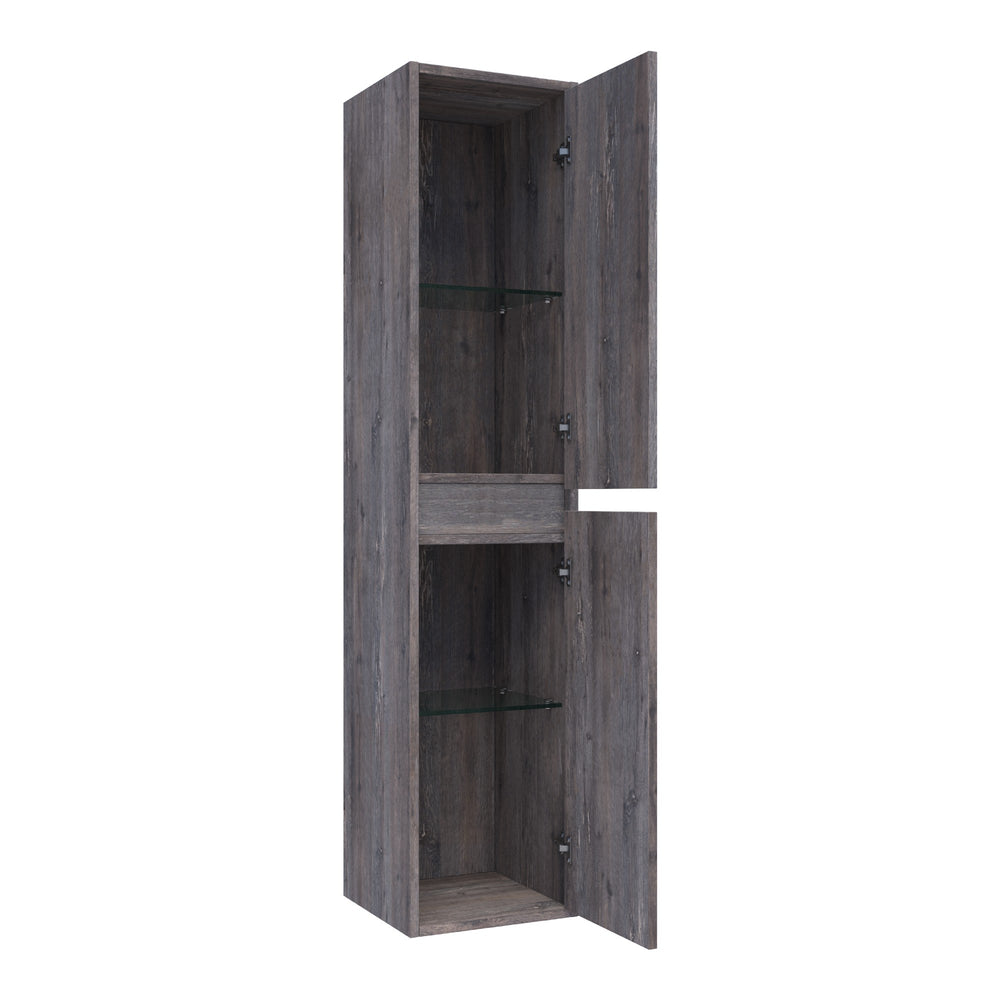 BRAUER Adore hoge kast 160 met 2 deuren greeploos links- of rechtsdraaiend Driftwood HK-AD160DR