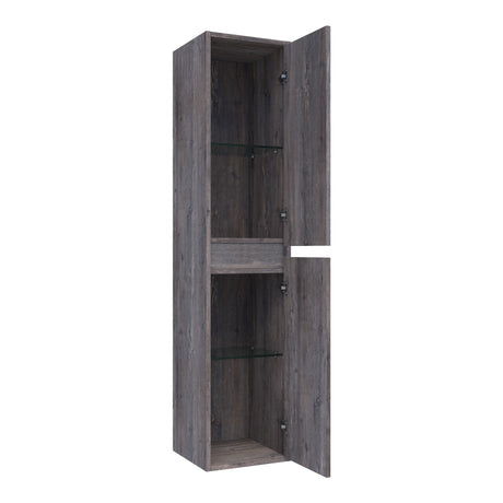 BRAUER Adore hoge kast 160 met 2 deuren greeploos links- of rechtsdraaiend Driftwood HK-AD160DR