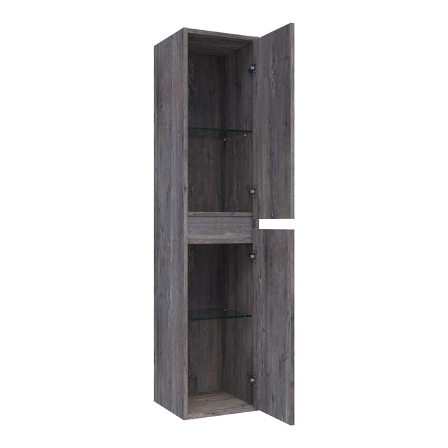 BRAUER Adore hoge kast 160 met 2 deuren greeploos links- of rechtsdraaiend Driftwood HK-AD160DR